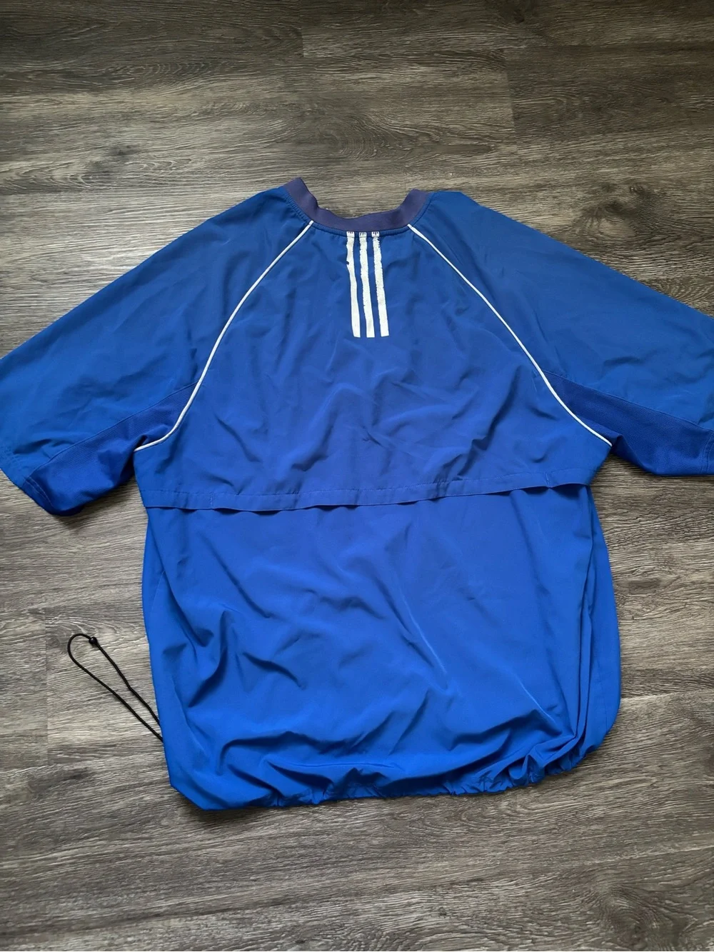 adidas Men’s Blue Short-Sleeve Lightweight Pullover Jacket